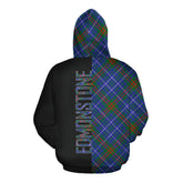 Edmonstone Tartan Hoodie Half of Me - Cross Style